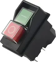 Waterproof Electromagnetic Push Button Switch 5 Pins KJD17 220-240V Coil Magnetic Power Tool Switches