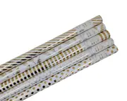 bulk 50 Gold Foiled Everyday Gift Wrap Assort 200cm