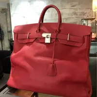 在飛比找PopChill優惠-[二手] Hermes Birkin 50 紅色銀扣Togo