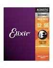 Elixir 11077 Nanoweb 80/20 Bronze Light Medium Acoustic Guitar Strings 12-56