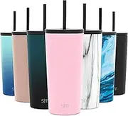 Simple Modern 590mL Classic Travel Mug Tumbler with Straw Lid and Flip Lid - Flask Coffee Beer Insulated Beer Pint Cup - 18/8 Stainless Steel -Blush