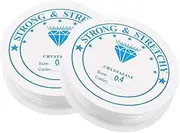 Crystal Strong Elastic String for Bracelets Clear Beading Stretch Thread Suitable for Jewellery Making Stringing DIY Necklaces Bracelets 1 Roll Creative and Useful (0.4mm,Clear)