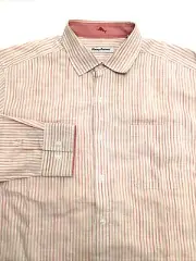 Tommy Bahama T322767 Marsala Stripe Long Sleeve Shirt Mango Tango M