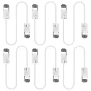 6x Cruxtec Ultra-Thin CAT6A U/UTP Ethernet Compact LAN Cable Cord 5m White