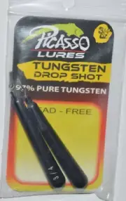 picasso lures tackle tungsten drop shot weights 3/4oz sinker w/pineapple clip