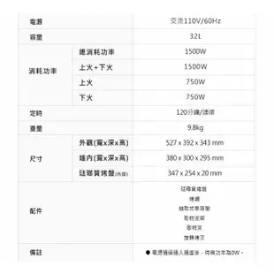 原廠保固☀️Panasonic國際牌【32公升電烤箱】NB-H3203