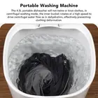 (White EU Plug)4.5L Portable Mini Washing Machine Portable Bucket Washer Sock XG