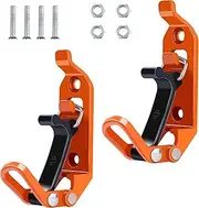 2 Pcs Shovel Holder for Truck,Shovel Mount for Roof Truck,Metal Rubber Clamps for Roof Rack,Truck,Boats and Family Workshop Tools(Orange)