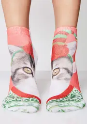 Elf Kitten Ankle Socks