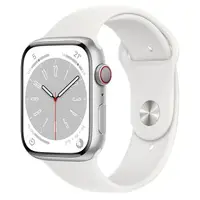 在飛比找樂天市場購物網優惠-Apple Watch S8(GPS)銀鋁金屬錶殼配白色運動