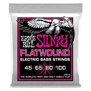 Ernie Ball Super Slinky Flatwound Electric Bass Strings-45-100 Gauge