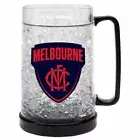 Melbourne Demons AFL Gel Ezy Freeze Beer Stein Frosty Mug Cup Man Cave Bar Gift