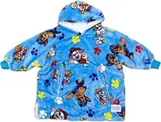 [Character World] Hugzee Oversized Wearable Hooded Fleece | Super Warm and Cosy Sherpa Lined, Paw Patrol Design | Perfect For Smaller Kids Age 3-6 Years, One Size Suggested Height 55cm+, Multicolor, Toddler