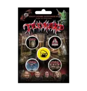 TANKARD - 'One Foot in the Grave' Badge Set