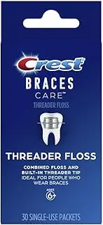 Crest Braces Care by Threader Floss, (30) Single-Use Packets