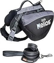 DOGHELIOS Freestyle 3-in-1 Explorer Sporty Fashion Convertible Pet Dog Backpack, Harness and Leash, Small, Black