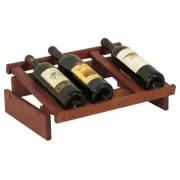 Pemberly Row 1 Tier 4 Bottle Display Top Wine Rack in Mahogany