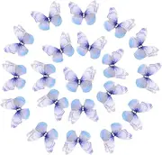 [NiceYnn] 20pcs Mini Lace Butterfly Hair Clips for Girls, Small Double Layered Butterfly Crocodile Clips, Realistic Colorful Moving Wings Alligator Clips Cute Tiny Hair Accessories for Women A