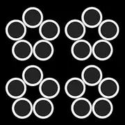 Kazoo Flute Diaphragms 60pcs Kazoo Flute Membrane Kids Musical Instruments Kazoo Musical Diaphragm Replacement Flute Ukulele Guitar Mouth Flute Harmonica Music Fans