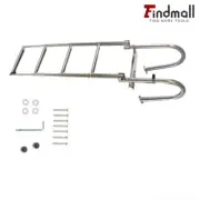 Heavy Duty Rear Entry 4 Steps Pontoon Stainless Steel Folding Boat Ladder