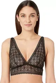 Else Women's 241936 Chloe Soft Cup Longline Bra Underwear Black Size XS
