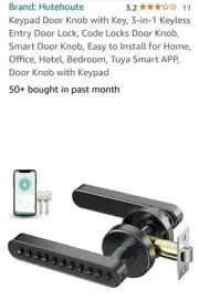 Hutehoute Fingerprint Door Lock Keyless Entry Door Lock Smart Lock with Keypad