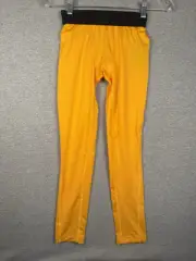 DSG Compression Tights Womens Size M 10-12 Yellow Form Fitting Base Layer New