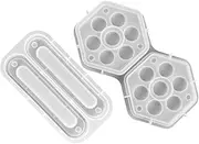 LALADEFIEE 2pcs Hexagon Dice Box Resin Molds Soft Silicone Dice Storage Case Diy Moulds for Resin Casting