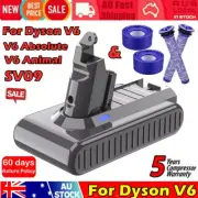 21.6V 9500mAh Battery for Dyson V6 DC58 DC59 DC61 DC74 SV03 SV09 Sony & 2xFilter