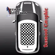 Checkered Sunroof Graphic for MINI Cooper R50, R53, R56, R55, R60, F56
