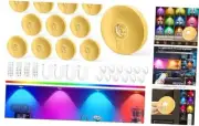 Rechargeable LED Puck Lights with Remote Control, 1500mAh Magnetic Under