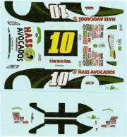 Winscals #10 Hass Avocados 2007-Dave Blaney Nascar decal
