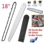18" Fit BAUMR-AG Pole Saw Chainsaw Bar & Chain Blade& Cover 72DL .325" 058 Guide