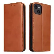 For iPhone 14 Pro Max/14 Pro/14 Plus/14 Case Leather Wallet Cover Stand Brown