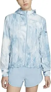 [Nike] Women's Lightweight Packable Full Zip Running Jacket (as1, alpha, m, regular, regular, Boarder Blue/Worn Blue, Medium)