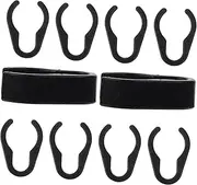 Gatuida 10pcs Mic Cable Clips Durable Microphone Cable Holders for Use Flexible and Compact Design Suitable for Mic Stands for Ktv Karaoke and Events