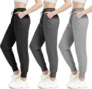 [KEEPFAST] Women's Joggers with Pockets Sweatpants for Women Lounge Workout Jogger Pants for Yoga Running Athletic Leggings