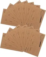 Generic 20pcs Recipe Card Christmas Cookbook Index Cards Note Cards 4x6 Card Making Kit Double Sided Printing and Blank Card Divider (10 * 15cm/sheet) Card Rustic Wedding Kartom Coffee Paper