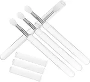 OATIPHO 4Pcs Silicone Lip Makeup Brush with Lid Portable Lip Applicators for Precise Application for Professional Home Use Soft Design
