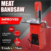 Meat Cutting Band Saw 10" meat mincer Bandsaw Sausage Filler Slicer Grinder FS