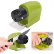 Cordless Knife Blade Sharpener Motorized Sharp Scissor Catch Tray Kitchen Tools!