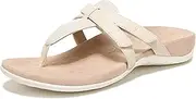 [Vionic] Women's Rest Karley Vio-Motion Insole Toe-Post Sandal- Supportive Flat Dressy That Includes an Orthotic Insole and Cushioned Outsole for Arch Support, Medium and Wide Fit