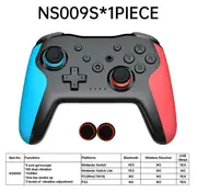 2PCS Bluetooth 2.4G Wireless Controller For Nintendo Switch Pro PC TV Box Smart Phone Tablet PS3 Tesla Shock Joystick Gamepad With Box 1PC NS009S blue