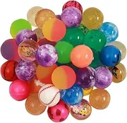 GLSTOY 50pcs Frosted Kids Bouncy Balls Ball Pit Toys Rubber Bounce for Kids Fun Children's Game Toy Random Style