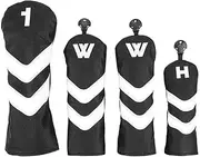 Bilbear Golf Club Head Covers Set Wood Golf Head Covers Putter Head Covers Set of 4