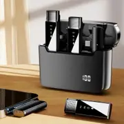 Wireless Lavalier Microphone with Charging case for Iphone TikTok YouTube Live Stream Vlog
