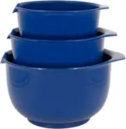 Mixing Bowls with Pour Spout, Set of 3 Nesting Design Saves Space Non-Slip, BPA