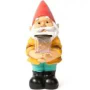 Gnome Solar Powered LED Outdoor Decor Garden Light, 6" W x 13" H (Red Hat)