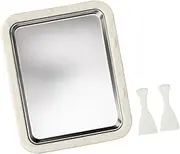 Perfk Ice Cream Maker Frozen Yogurt Rolls Tray Homemade Family Hands on Activities DIY Portable Multipurpose Summer Ice Cream Pan, White