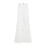 [Chloe] Chloe-White Cotton Pants-Donna 26 WAIST